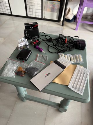 Máquina de tatuar, kit con todo incluido (tattoo) 
