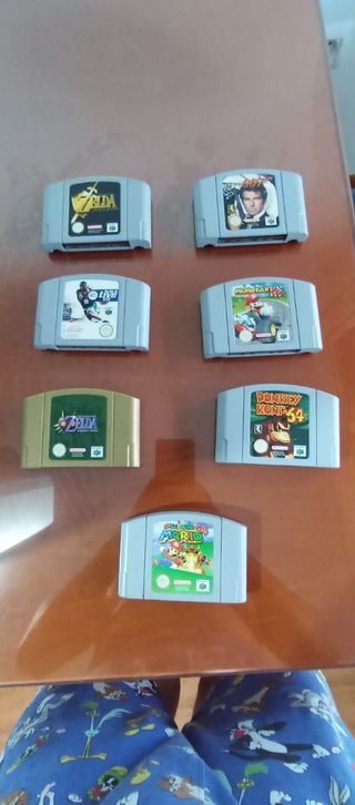 Nintendo 64 Negra + 2 Mandos y 7 Juegos y tv 