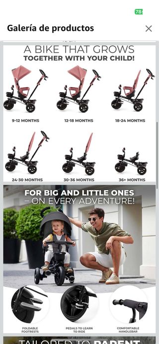 Bicicleta infantil rosa