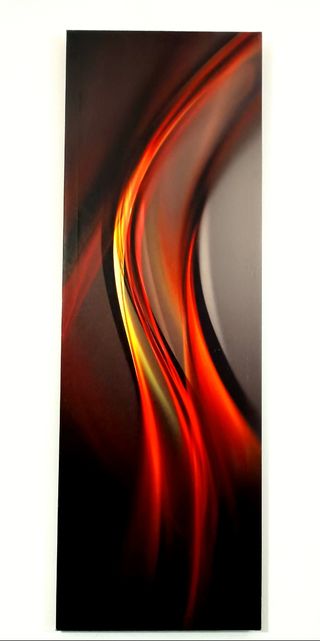 Cuadro Lienzo Abstracto Rojo y Negro