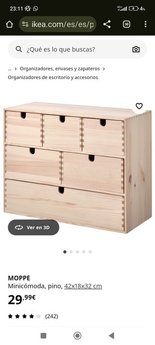 Moppe Ikea organizador de madera