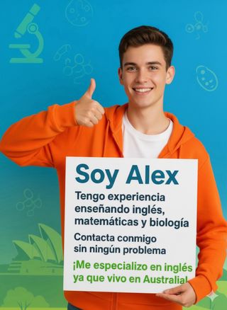 Clases de matemáticas, inglés, y biología 
