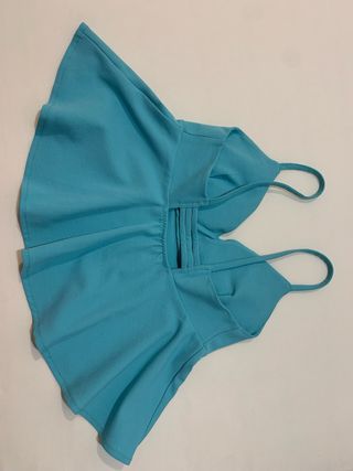 Top Azul Elástico con Tirantes