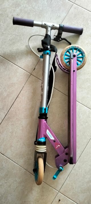 Patinete Oxelo Morado  Plegable y con freno