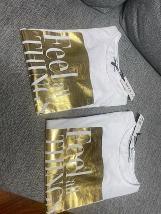 2 Camisetas Easy Wear Blanca Tallas XS y S.