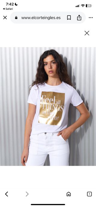 2 Camisetas Easy Wear Blanca Tallas XS y S.