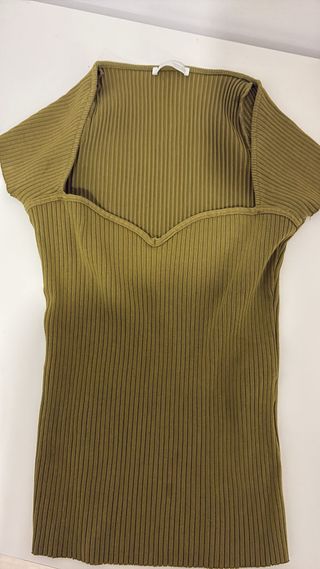 Camiseta Zara Verde Oliva