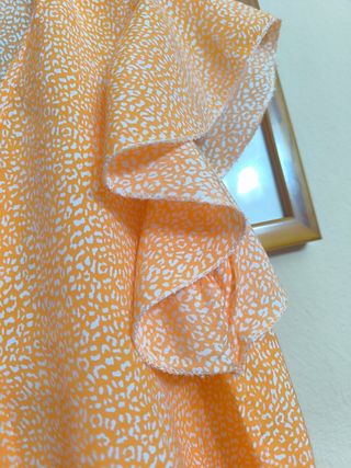 Blusa Encuentro Naranja Estampada
