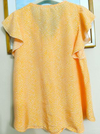 Blusa Encuentro Naranja Estampada