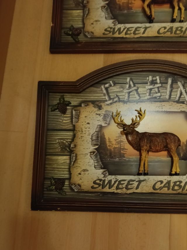 3 Cuadros Decorativos de caza relieve