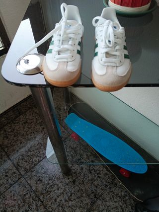 Adidas Samba Blancas y Verdes Nuevas talla 28