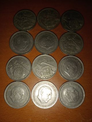 20 Monedas 5 Pesetas Franco (LOTE)