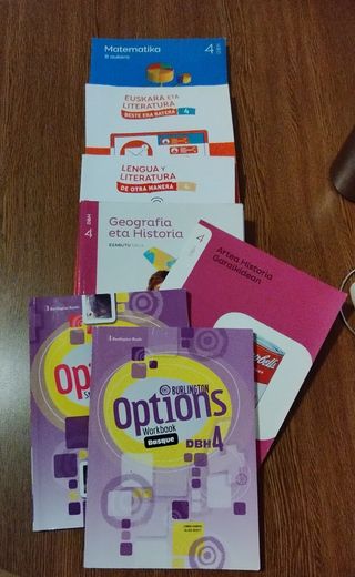 Libros 4° ESO. Lengua. Euskera. Matemáticas. Geo