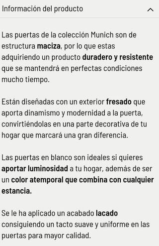 Puerta interior blanca. Regalo un premarco.