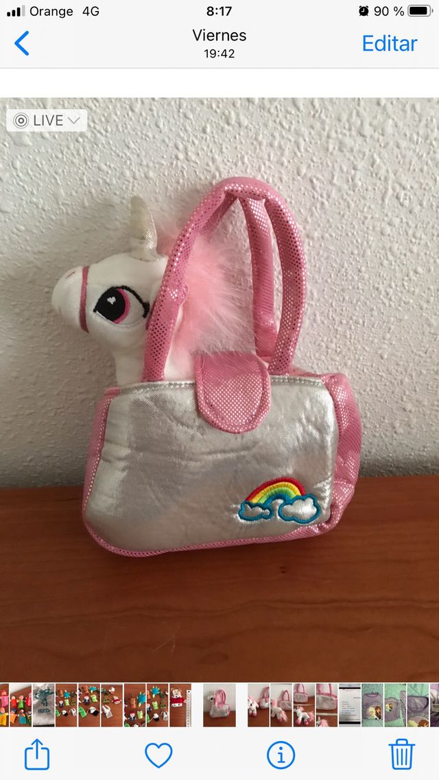 Juguetes de unicornio y bolso