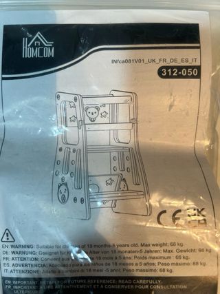 Torre aprendizaje Homcom 3 posiciones