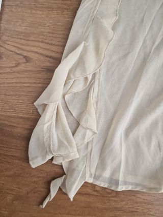 Falda midi Stradivarius Beige Talla L