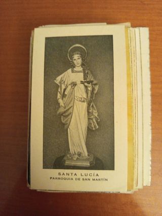 Antigua estampita Santa Lucía
