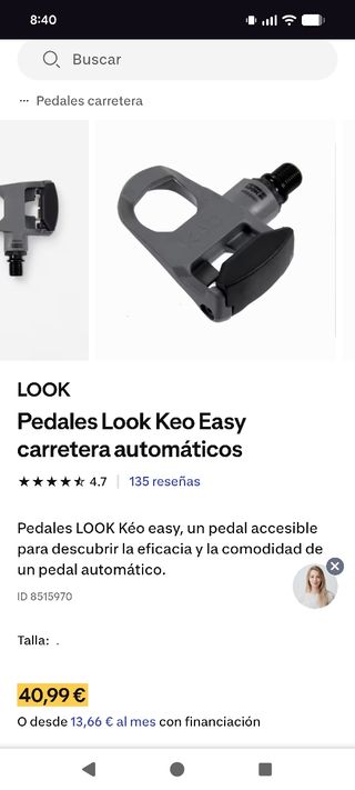 Pedales automáticos Look Keo Easy