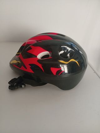 Casco Bici Infantil Negro y Rojo