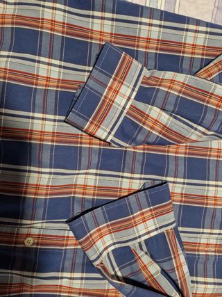 Camisa Emidio Tucci cuadros azul y rojo talla 8