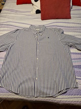 Camisa Escalpers Rayas Azul Talla 48 lino