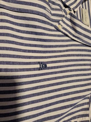 Camisa Escalpers Rayas Azul Talla 48 lino