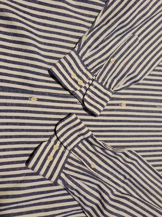 Camisa Escalpers Rayas Azul Talla 48 lino