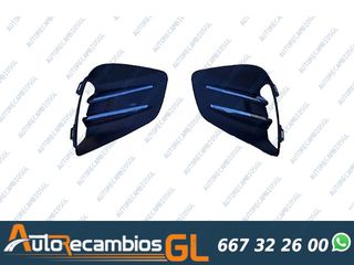 KIT REJILLAS DERECHO Ó IZQUIERDO PARAGOLPES DELANTERO (SIN AGUJEROS) CON MOLDURA CROMADA RENAULT CLIO V 2019-