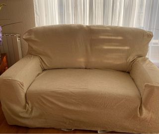 Funda sofá adaptable 2 plazas beige