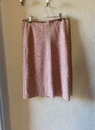 Falda rosa de tweed