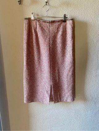 Falda rosa de tweed