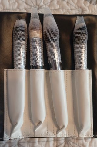 Estuche de brochas de maquillaje negro