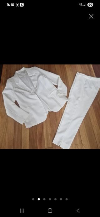 Conjunto de traje blanco para mujer