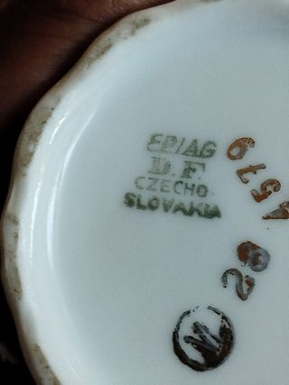 Teiera e 7 piattini vintage floreali