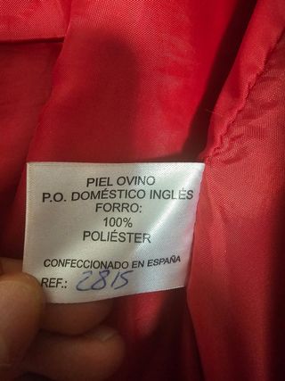 Chaqueta de Piel Roja 100%
