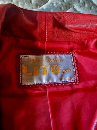 Chaqueta de Piel Roja 100%