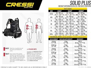 Chaleco Cressi Solid Plus Buceo Talla M