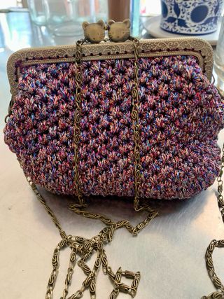 Borsetta fatta a mano multicolore