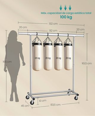 Burro ropa con ruedas