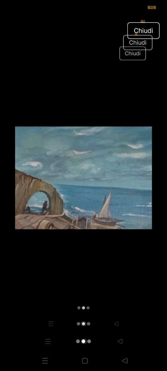 Quadro paesaggio marino su tela