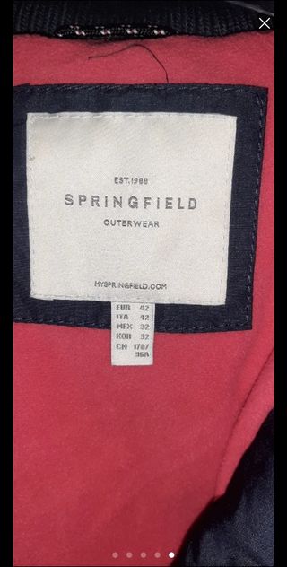 Chamarra Springfield Talla 42 azul marino
