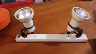 Faretti da parete argento e bianchi