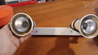 Faretti da parete argento e bianchi