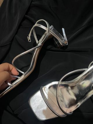 Zapatos de tacón plateados MARK talla 37