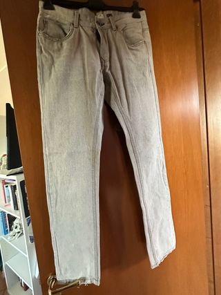 Pantaloni Denim Slim Fit Grigio