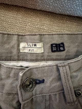 Pantaloni Denim Slim Fit Grigio