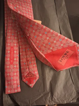 Corbata Loewe Estampada Roja