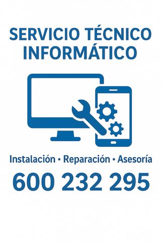Servicio Técnico Informático a domicilio / online