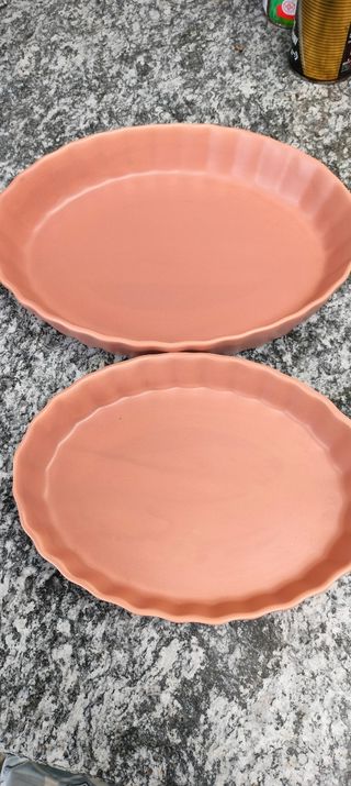 2 Pirofile in ceramica rosa